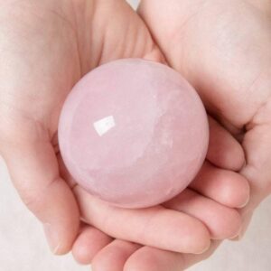 natural rose quartz sphere