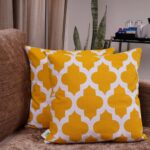 yellow cushion covers set of 2
