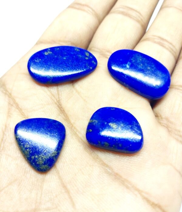 Natural Lapis Lazuli 4 pcs Mix Shape Cabochons Gemstone Use For Jewelry Making - Image 2