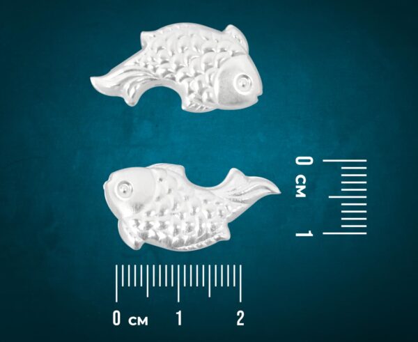 The Solid Silver Fish traditional item used in astrological For Gift to her/him Pack of 2 Pcs - Image 2