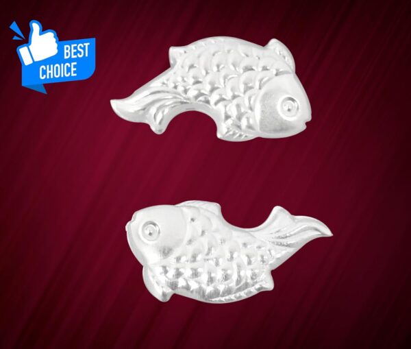The Solid Silver Fish traditional item used in astrological For Gift to her/him Pack of 2 Pcs - Image 3