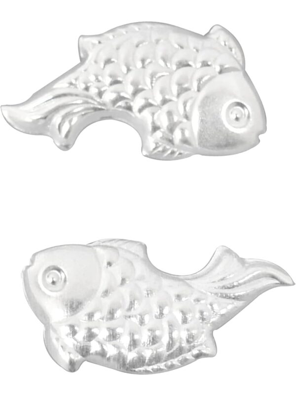 The Solid Silver Fish traditional item used in astrological For Gift to her/him Pack of 2 Pcs