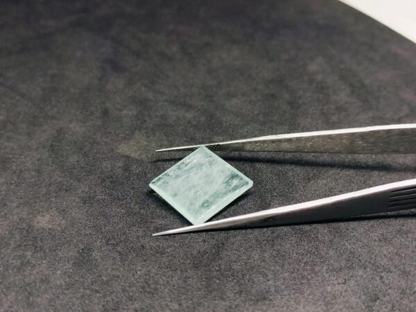 Natural Aquamarine Square Cabochon Gemstone 12.65 cts 17x17 mm Pendant stone - Image 2