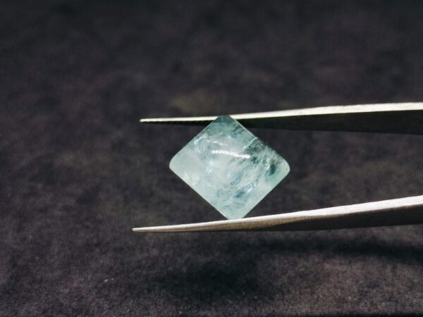 Natural Aquamarine Square Cabochon Gemstone 11.90 cts 12.5x13.5x7 mm Pendant Ring stone - Image 4