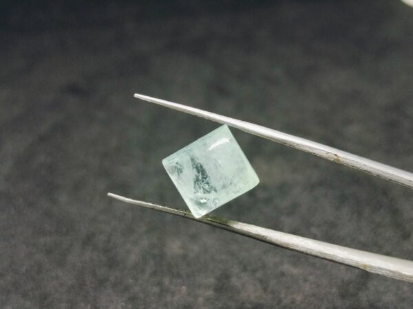 Natural Aquamarine Square Cabochon Gemstone 7.90 cts 9.5x10.5x7 mm Pendant Ring stone - Image 2