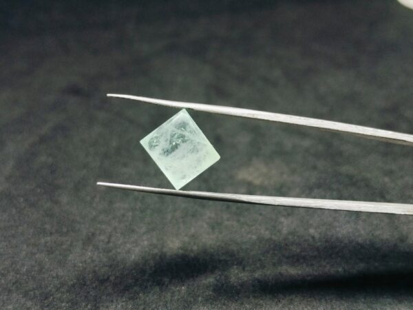 Natural Aquamarine Square Cabochon Gemstone 7.90 cts 9.5x10.5x7 mm Pendant Ring stone - Image 3