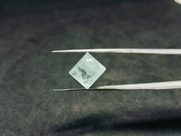 Natural Aquamarine Square Cabochon Gemstone 7.90 cts 9.5x10.5x7 mm Pendant Ring stone - Image 5