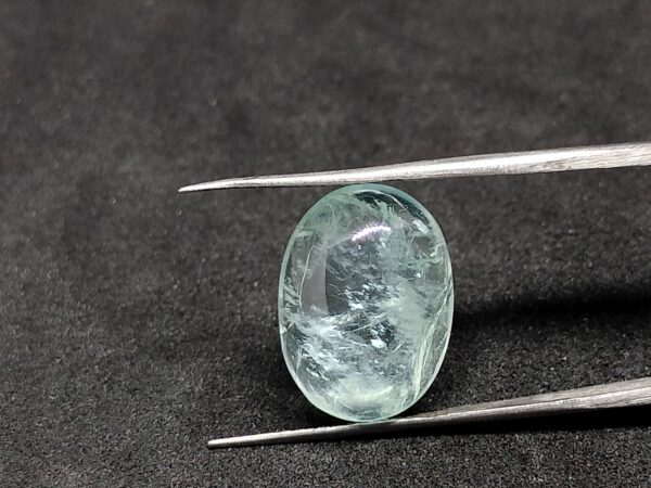 Natural Aquamarine Oval Cabochon Gemstone 8.55 cts 11x15.5x6 mm Pendant Ring stone