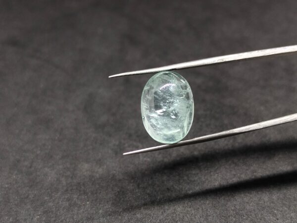 Natural Aquamarine Oval Cabochon Gemstone 8.55 cts 11x15.5x6 mm Pendant Ring stone - Image 4