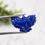 AAAA Lapis Lazuli Eagle Carving Pair 25x21mm