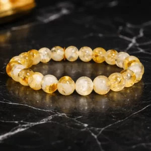 Natural Yellow Citrine Crystal Bracelet