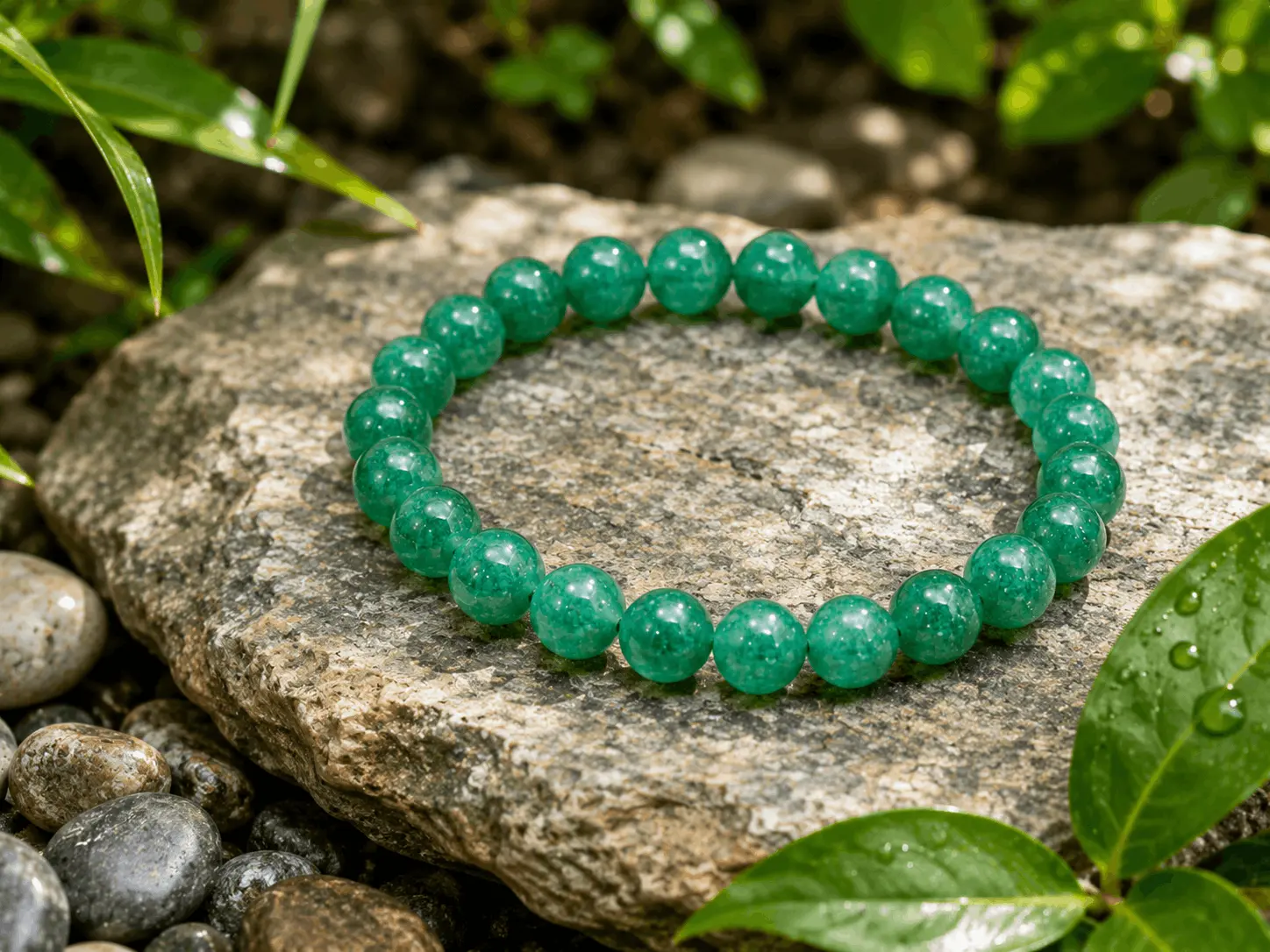 Natural Green Jade Crystal Bracelet - Image 3