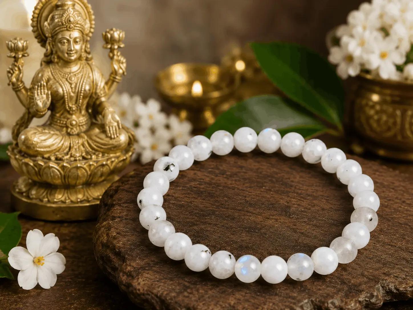 Natural Moonstone Crystal Bracelet